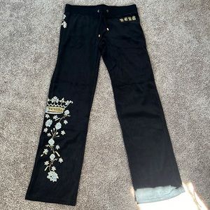 BCBG black velour pants